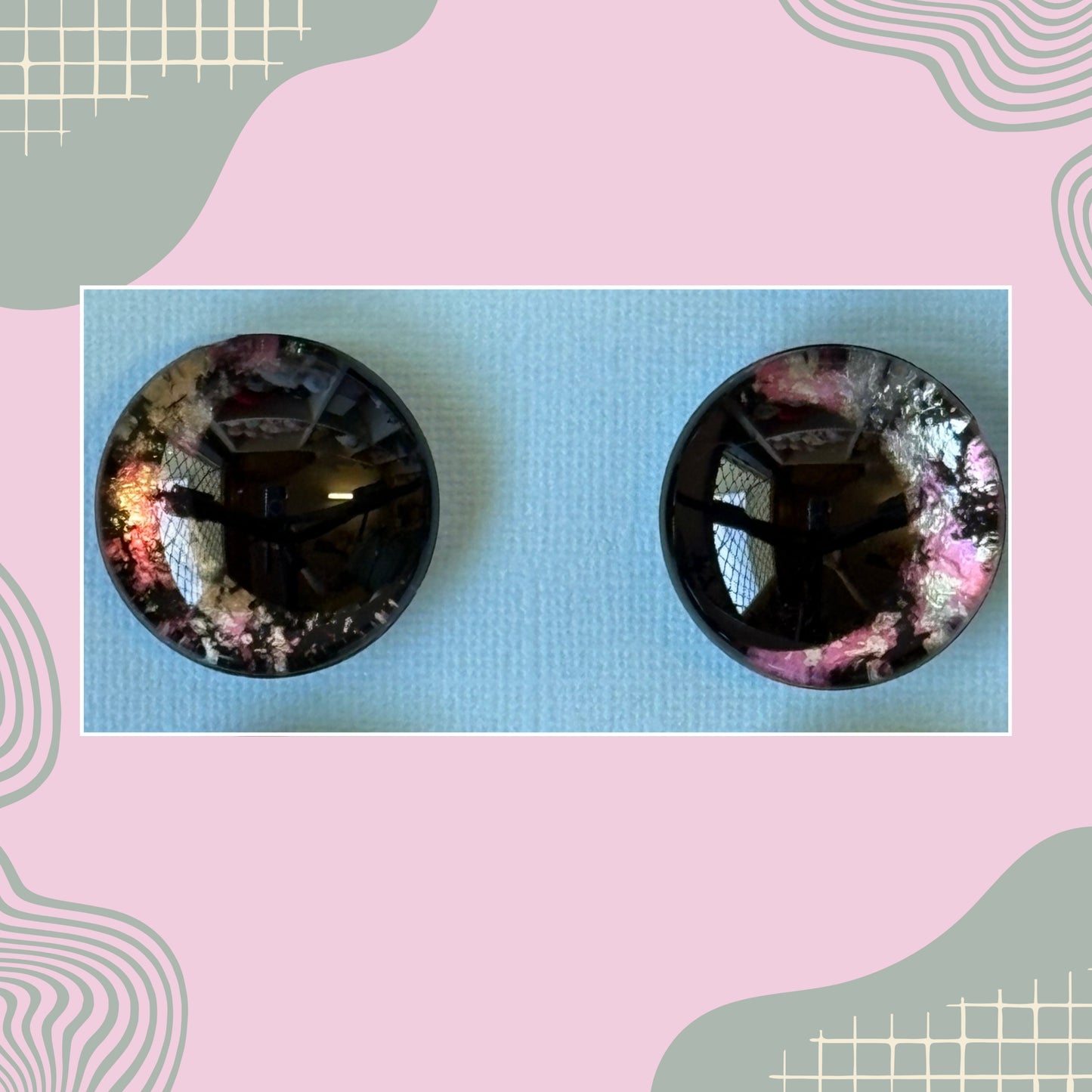 Hand Painted Safety Eyes Tia Auran Collection, Kawaii Pupil 20mm - 35mm