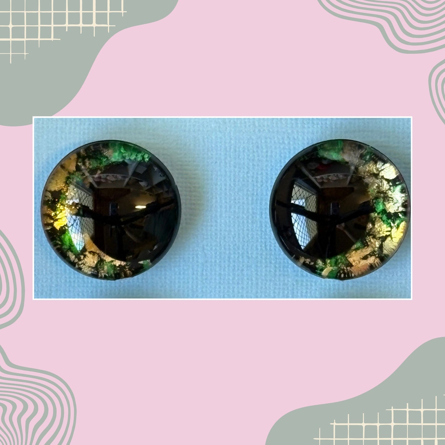 Hand Painted Safety Eyes Tia Auran Collection, Kawaii Pupil 20mm - 35mm