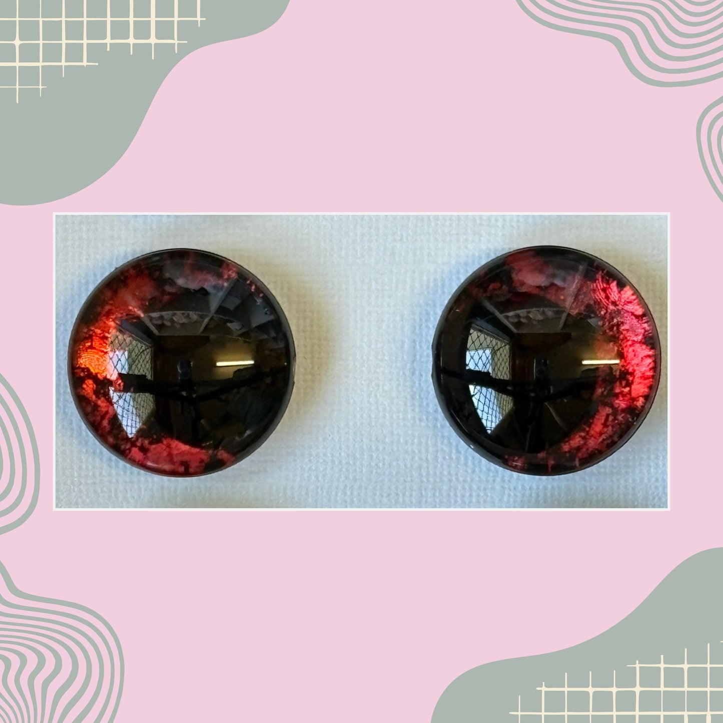 Hand Painted Safety Eyes Meyarin Collection, Kawaii Pupil 12mm - 18mm