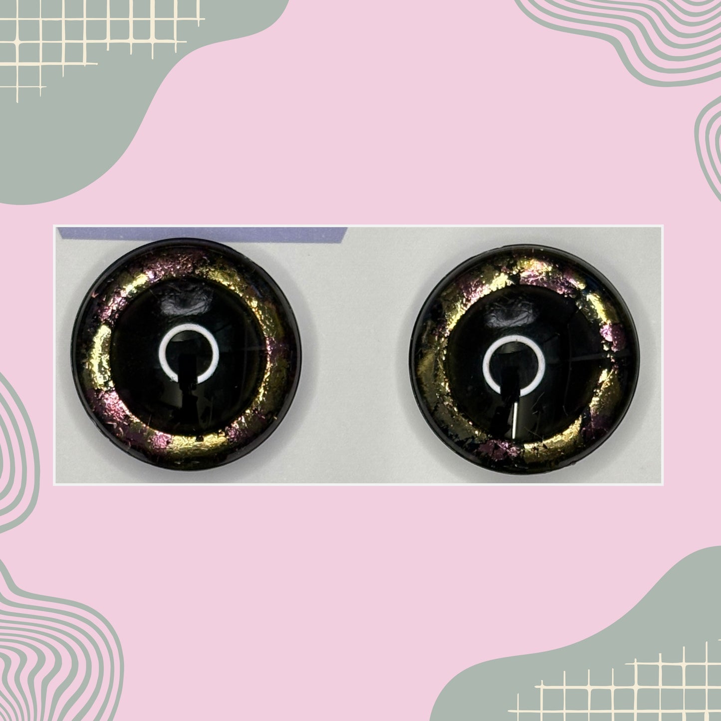 Hand Painted Safety Eyes Medoran Collection, Centered Pupil 12mm - 18mm