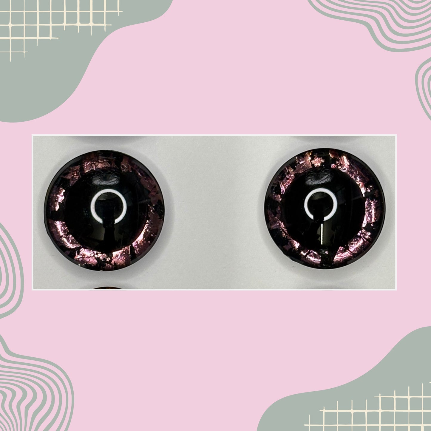 Hand Painted Safety Eyes Medoran Collection, Centered Pupil 12mm - 18mm
