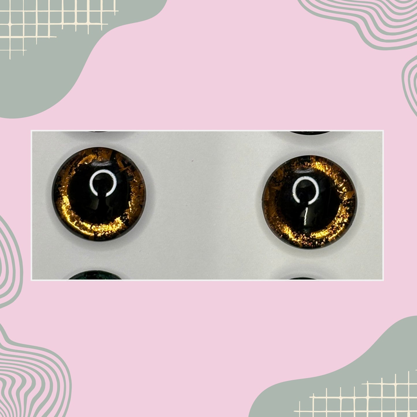 Hand Painted Safety Eyes Medoran Collection, Centered Pupil 12mm - 18mm