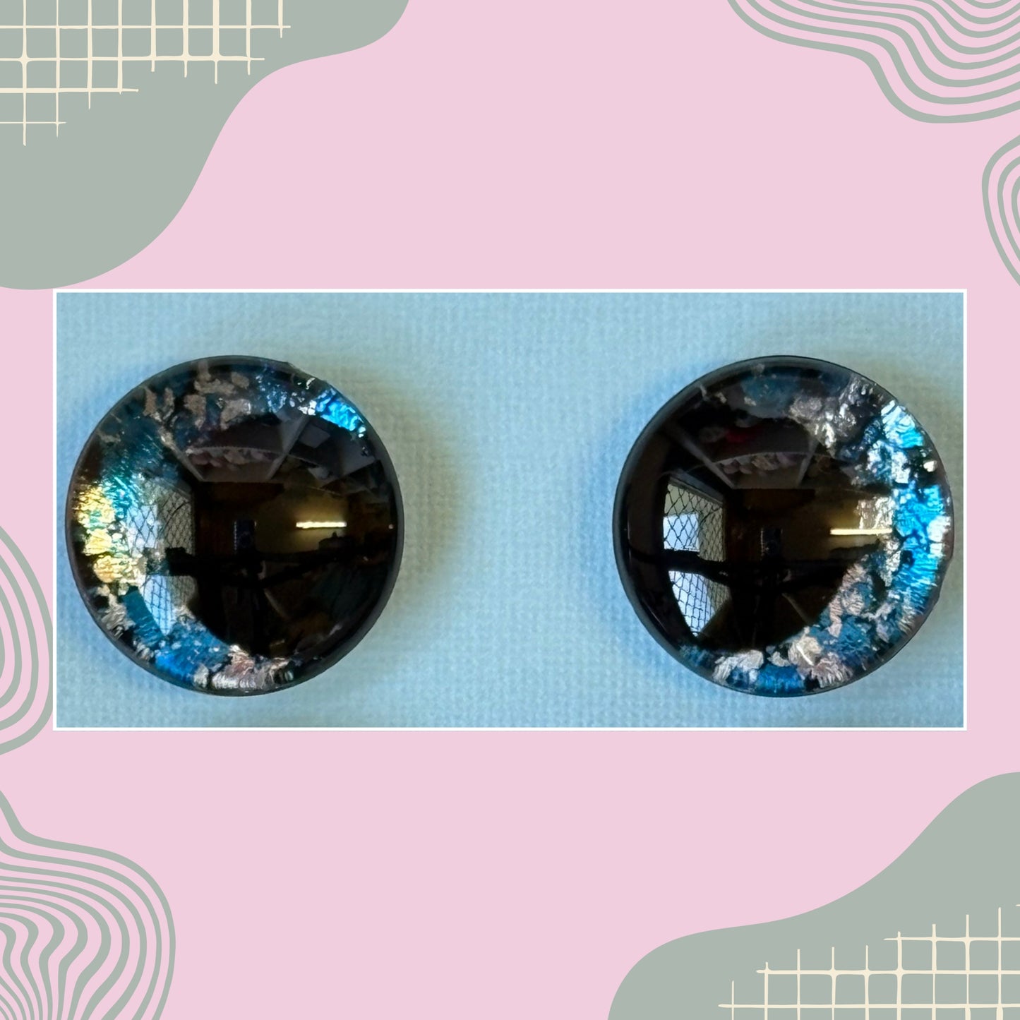 Hand Painted Safety Eyes Tia Auran Collection, Kawaii Pupil 12mm - 18mm