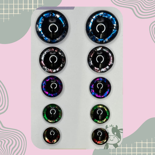 Hand Painted Safety Eyes Tia Auran Collection, Centered Pupil 20mm - 35mm