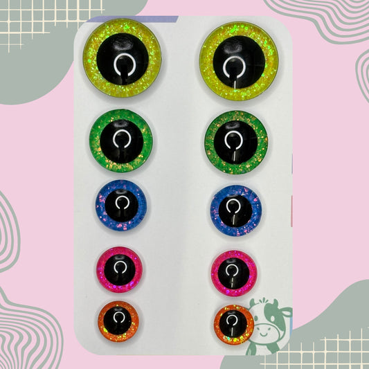 Hand Painted Safety Eyes Glow Collection, Centered Pupil 12mm - 18mm