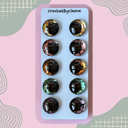 Hand Painted Safety Eyes Medoran Collection, Kawaii Pupil 12mm - 18mm