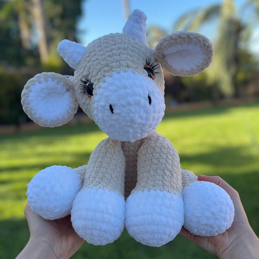 Tan Crochet Cow