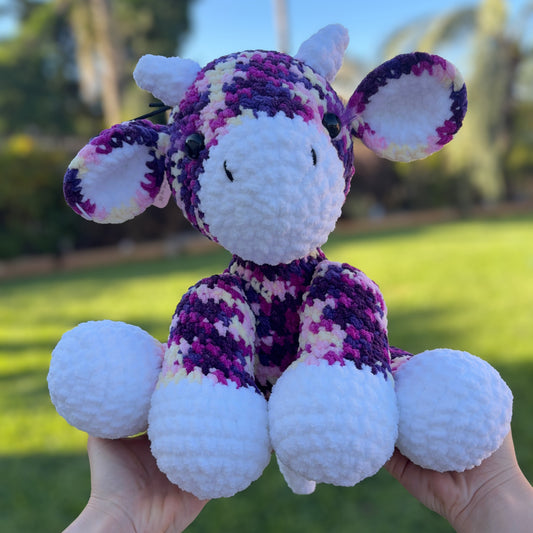 Pink Crochet Cow