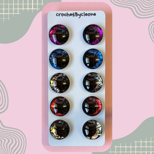 Hand Painted Safety Eyes Meyarin Collection, Kawaii Pupil 12mm - 18mm