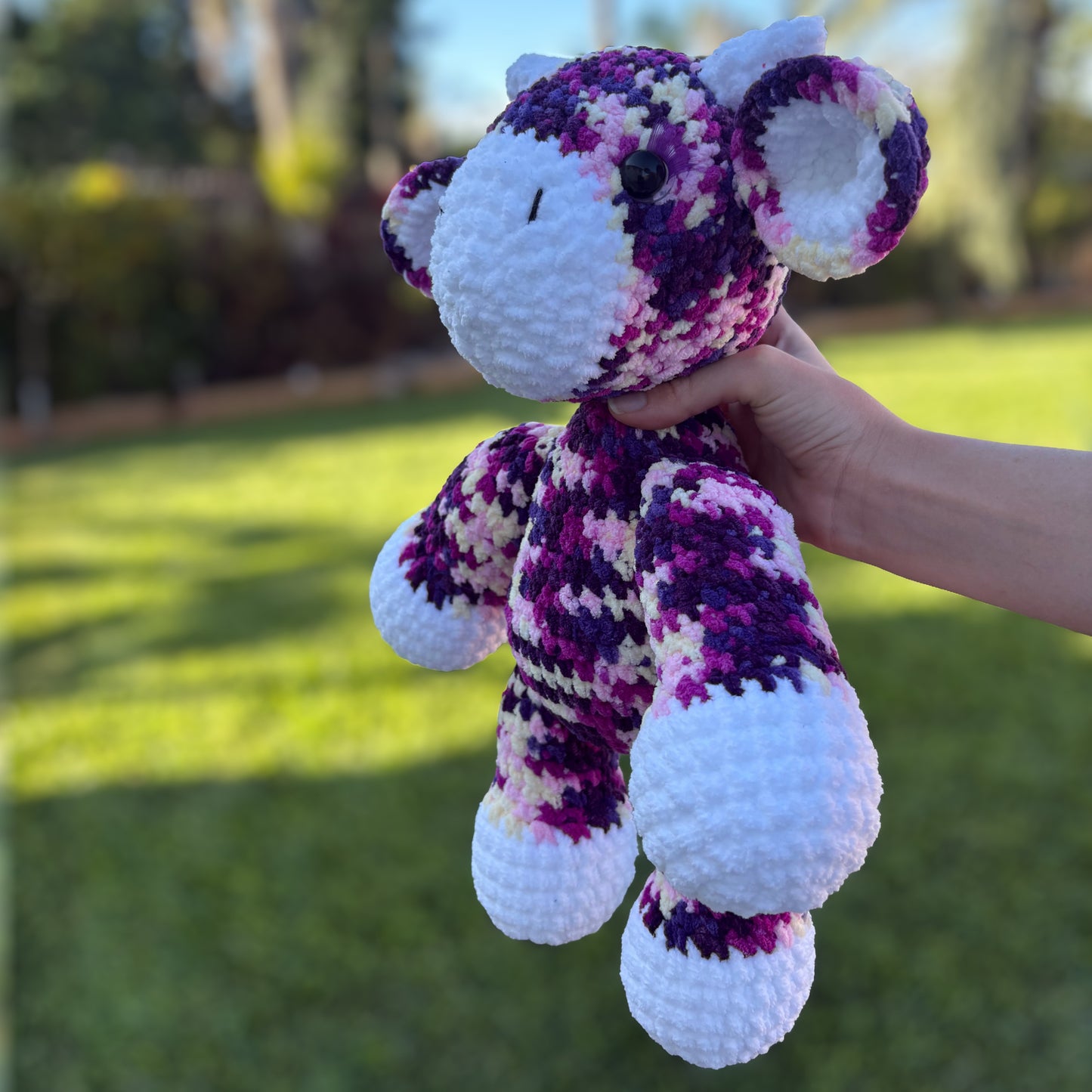 Pink Crochet Cow