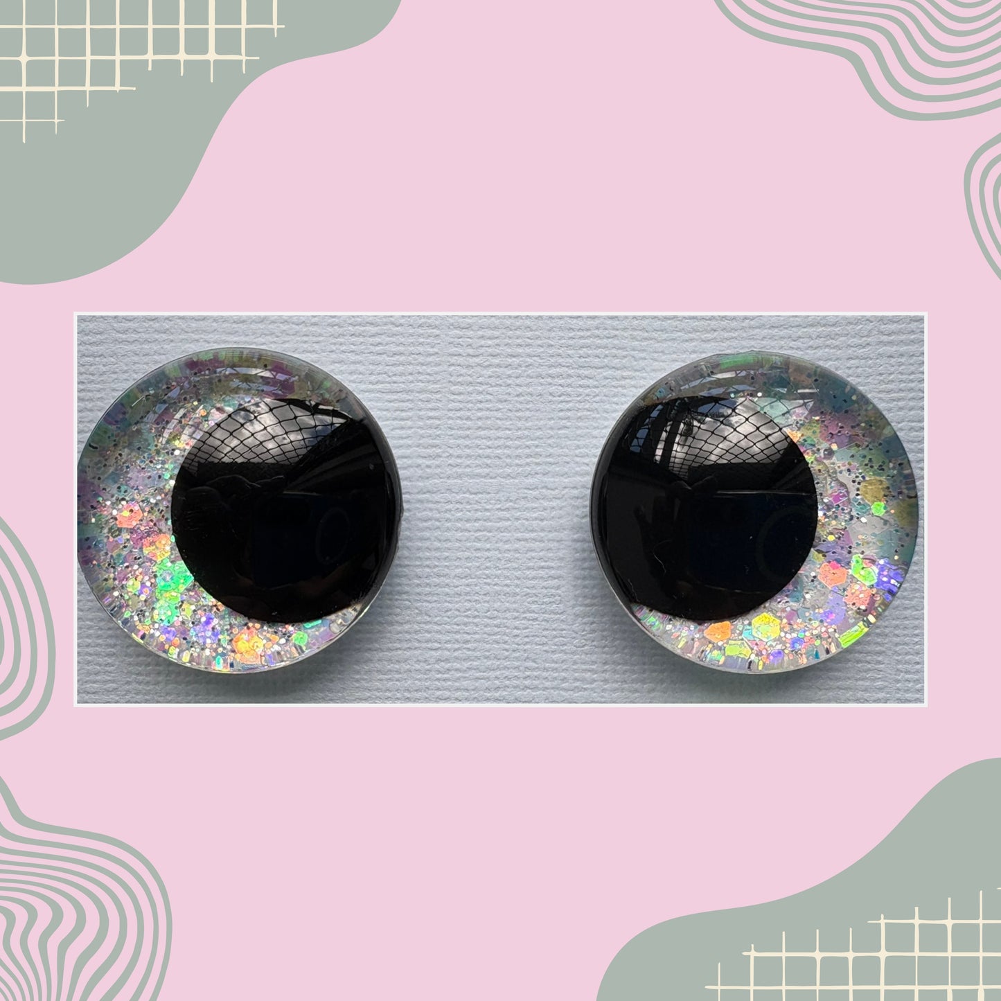 Hand Painted Safety Eyes Pastel Collection, Kawaii Pupil 20mm - 35mm