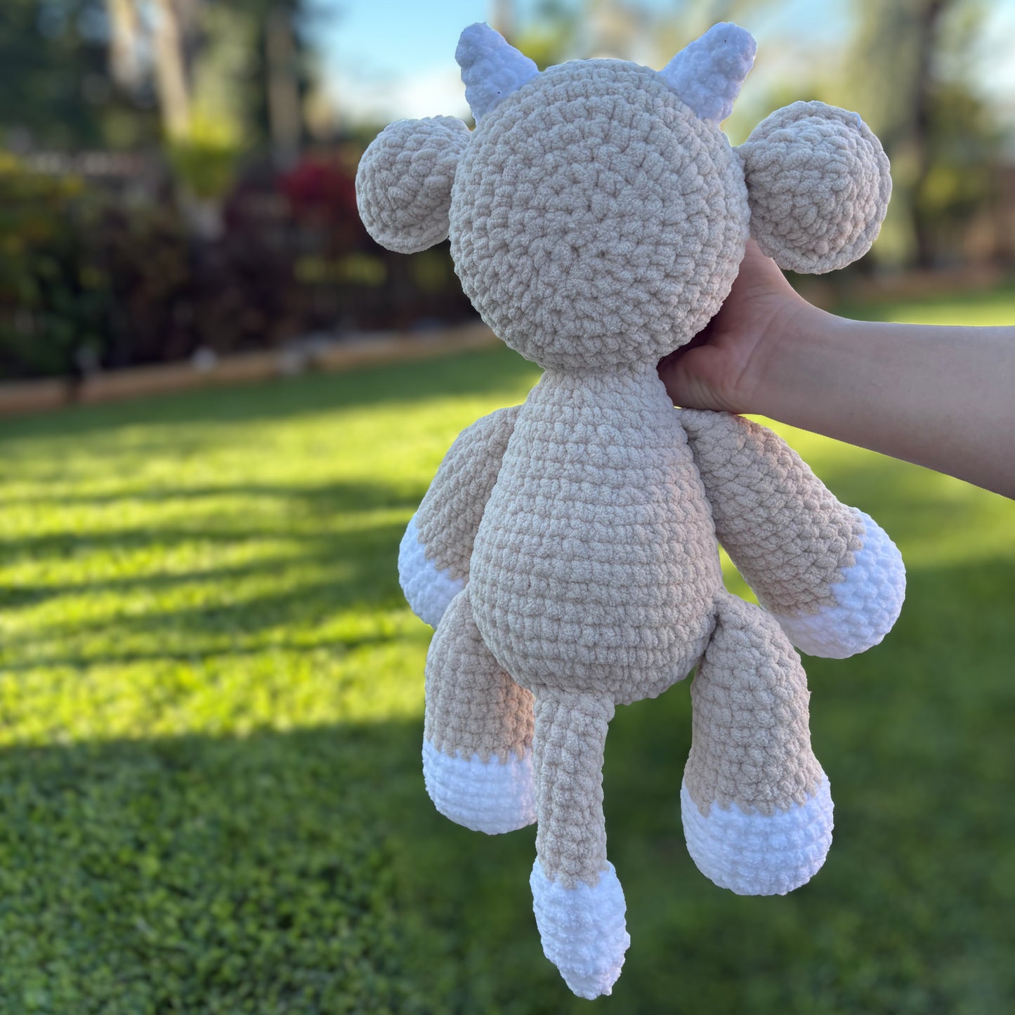 Tan Crochet Cow