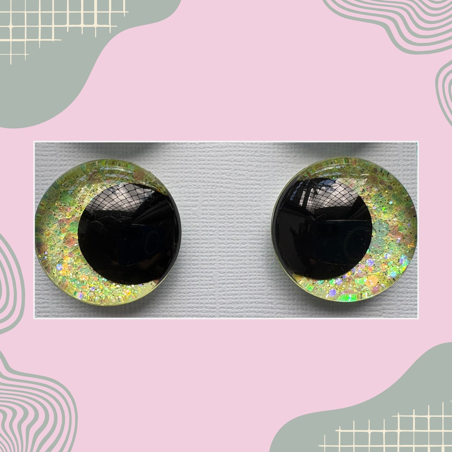 Hand Painted Safety Eyes Pastel Collection, Kawaii Pupil 20mm - 35mm
