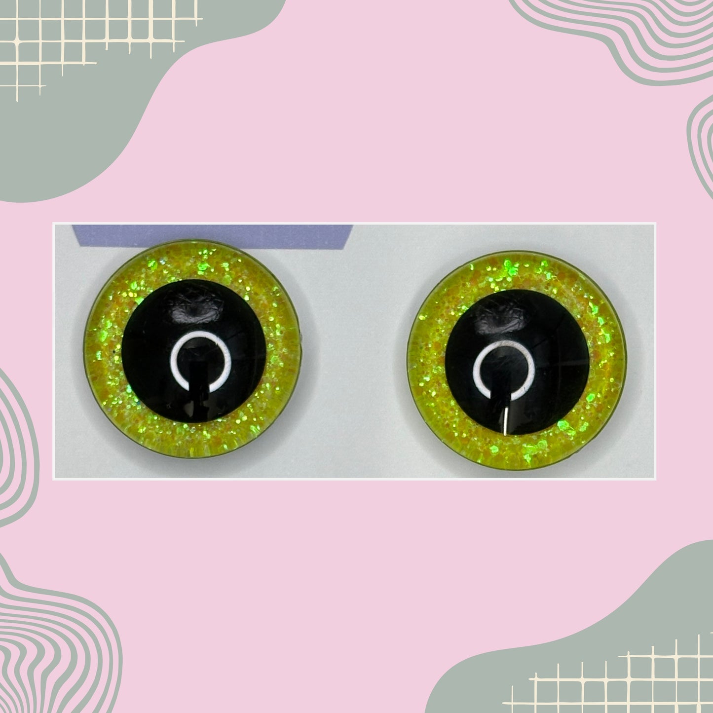 Hand Painted Safety Eyes Glow Collection, Centered Pupil 12mm - 18mm