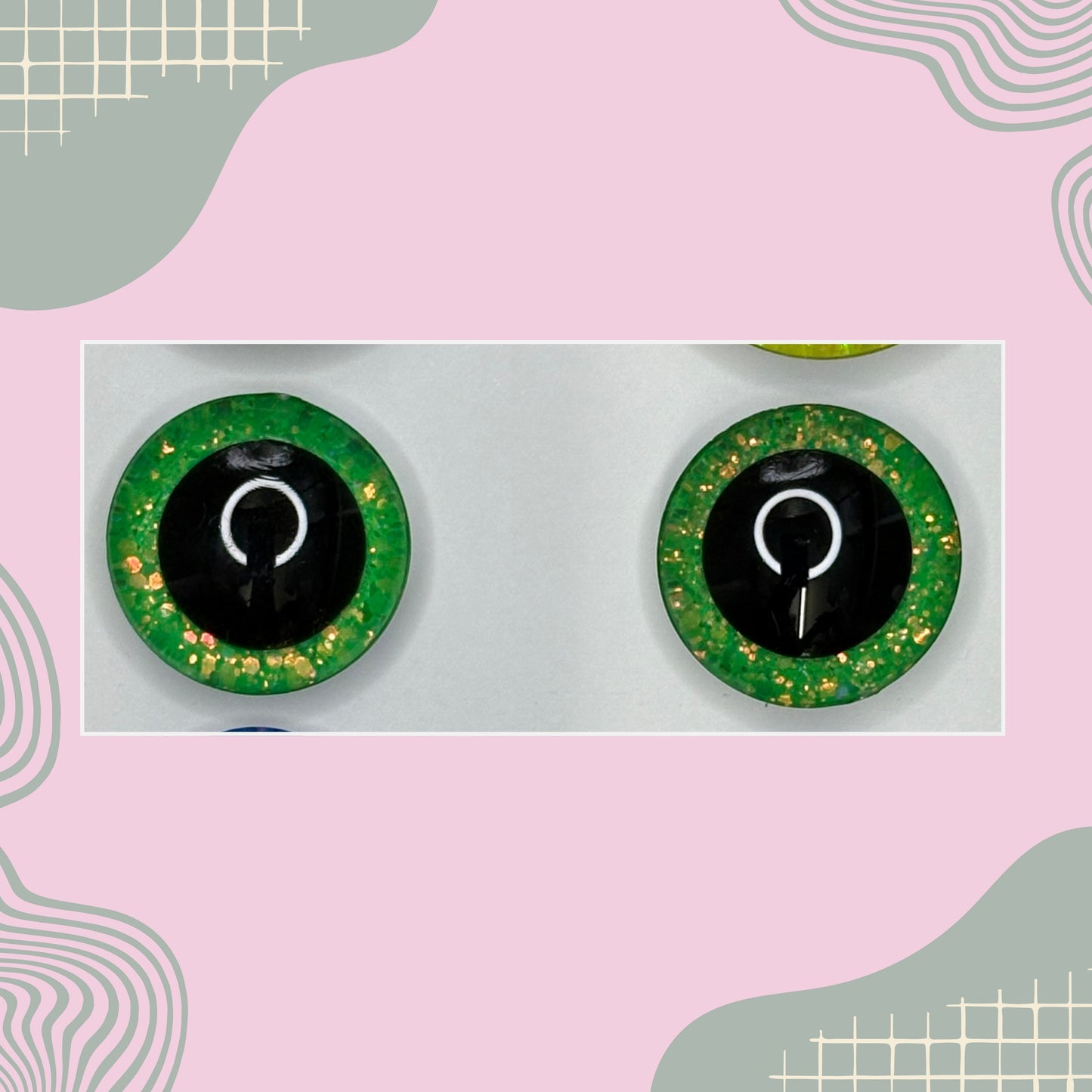 Hand Painted Safety Eyes Glow Collection, Centered Pupil 12mm - 18mm