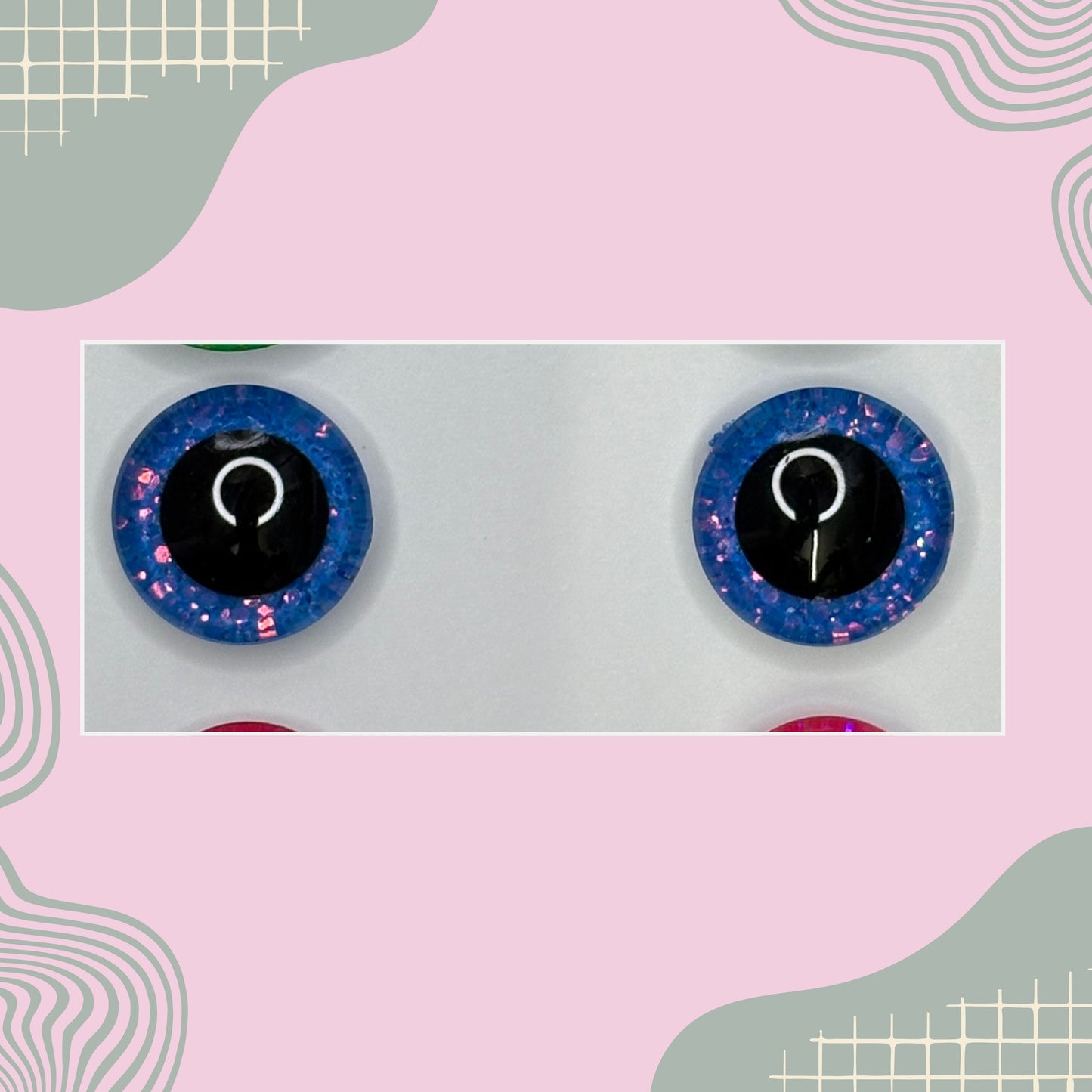 Hand Painted Safety Eyes Glow Collection, Centered Pupil 12mm - 18mm