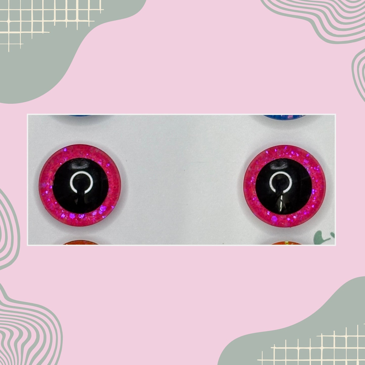Hand Painted Safety Eyes Glow Collection, Centered Pupil 12mm - 18mm