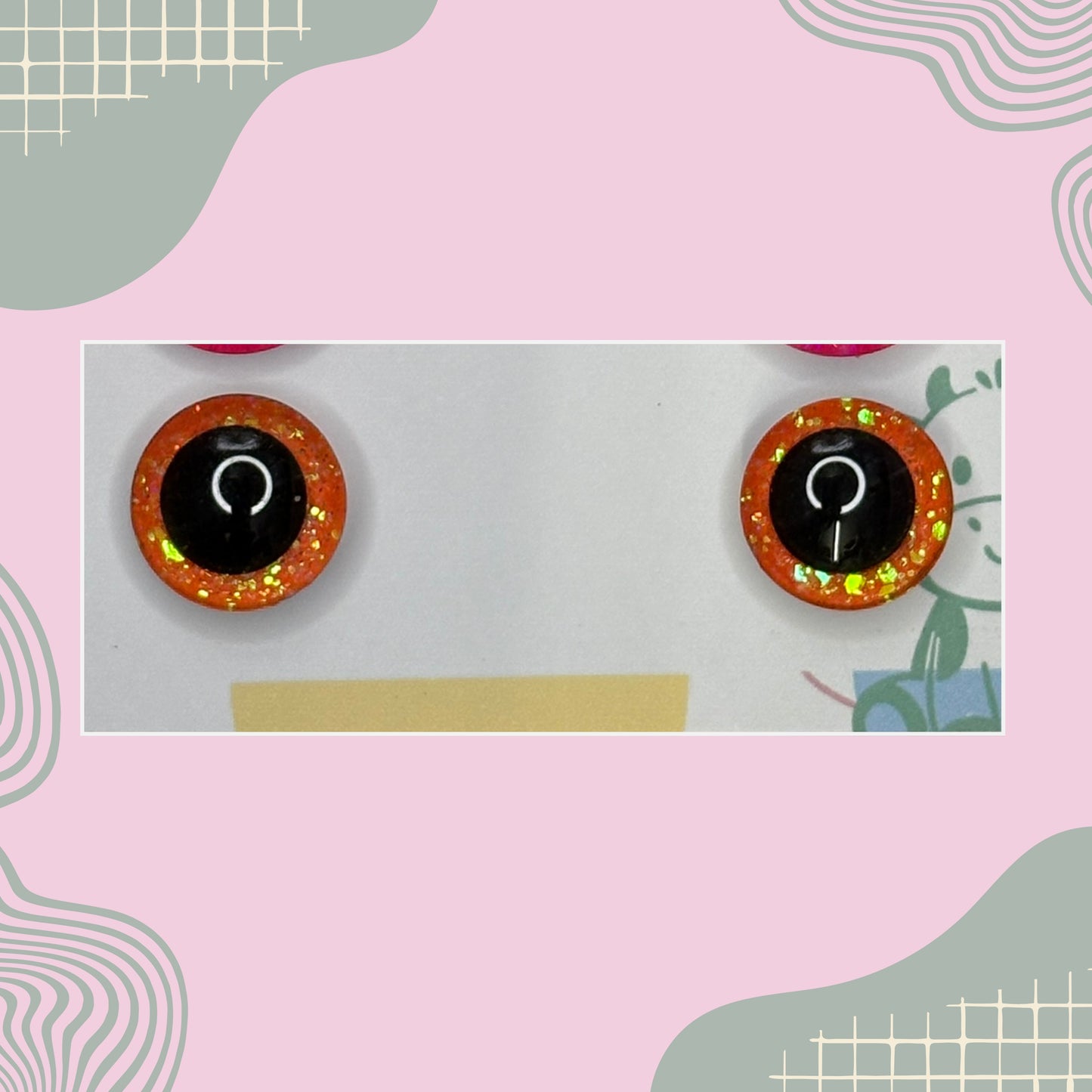 Hand Painted Safety Eyes Glow Collection, Centered Pupil 12mm - 18mm