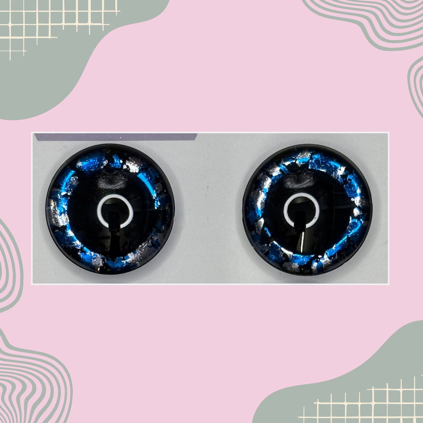 Hand Painted Safety Eyes Tia Auran Collection, Centered Pupil 20mm - 35mm