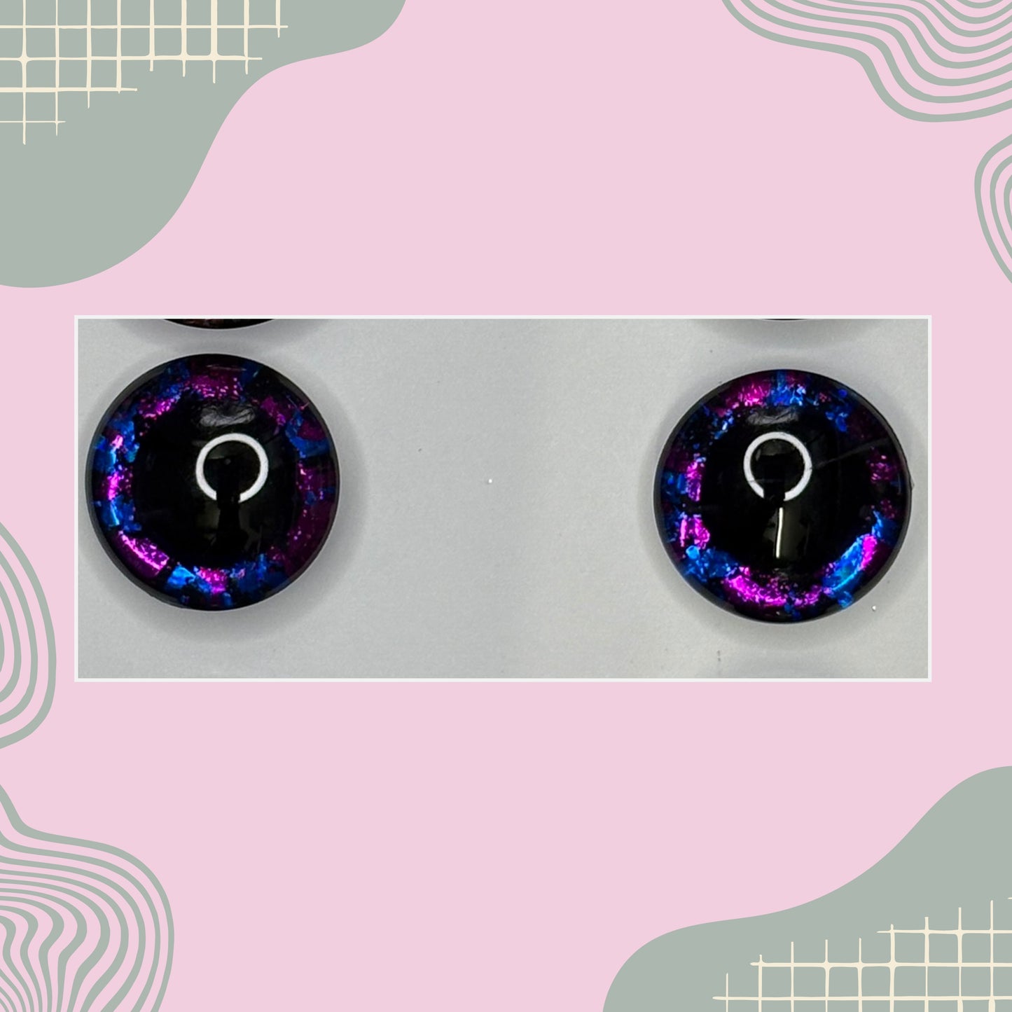 Hand Painted Safety Eyes Tia Auran Collection, Centered Pupil 20mm - 35mm