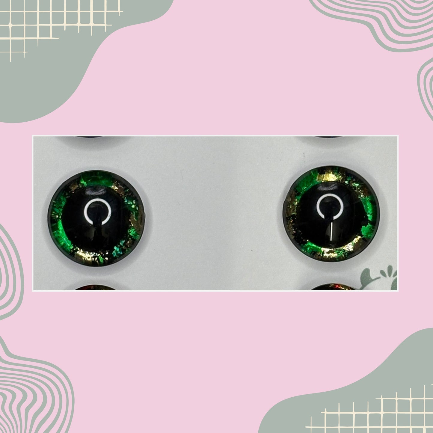 Hand Painted Safety Eyes Tia Auran Collection, Centered Pupil 20mm - 35mm