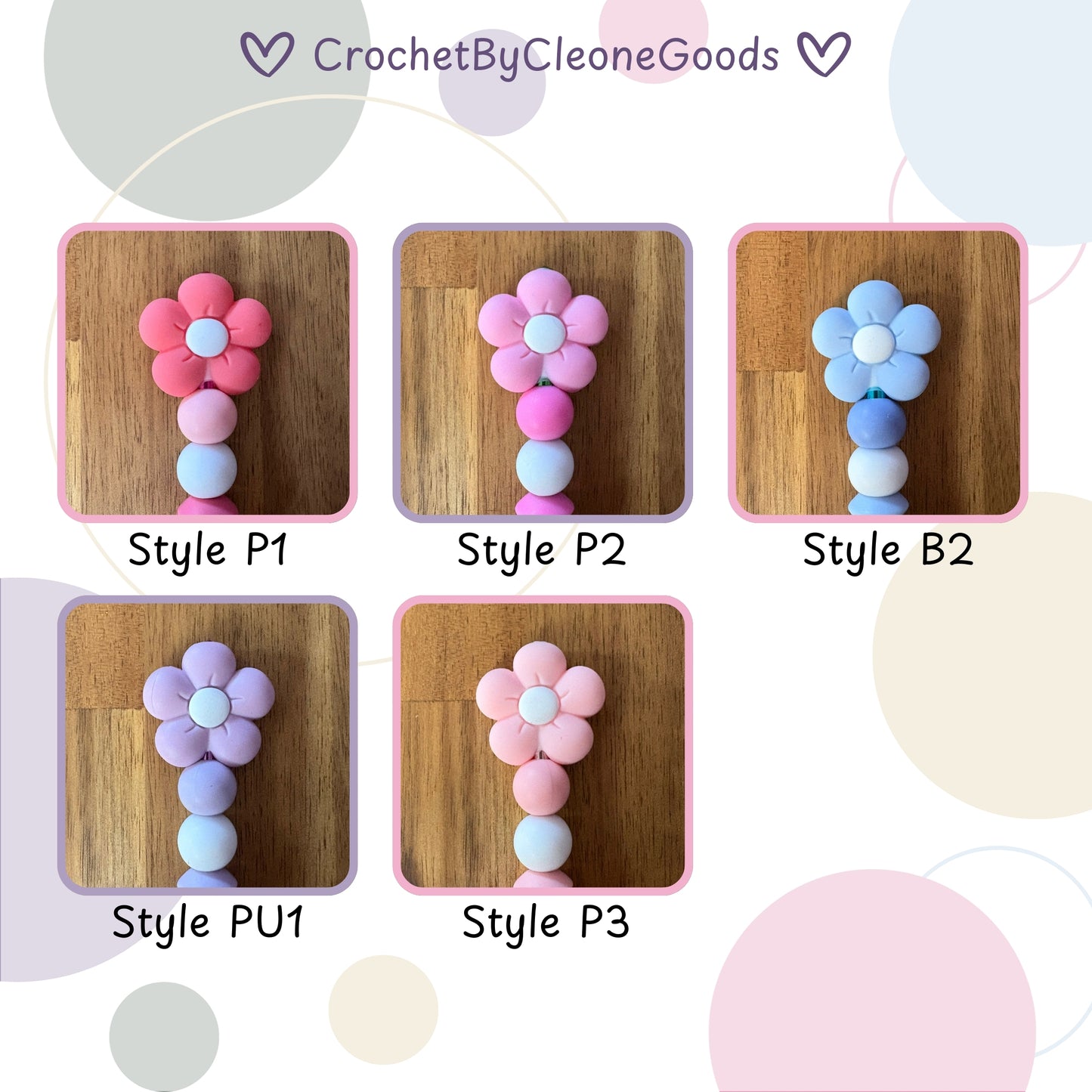 Handmade Crochet Hook with Ergonomic Beaded Handl
