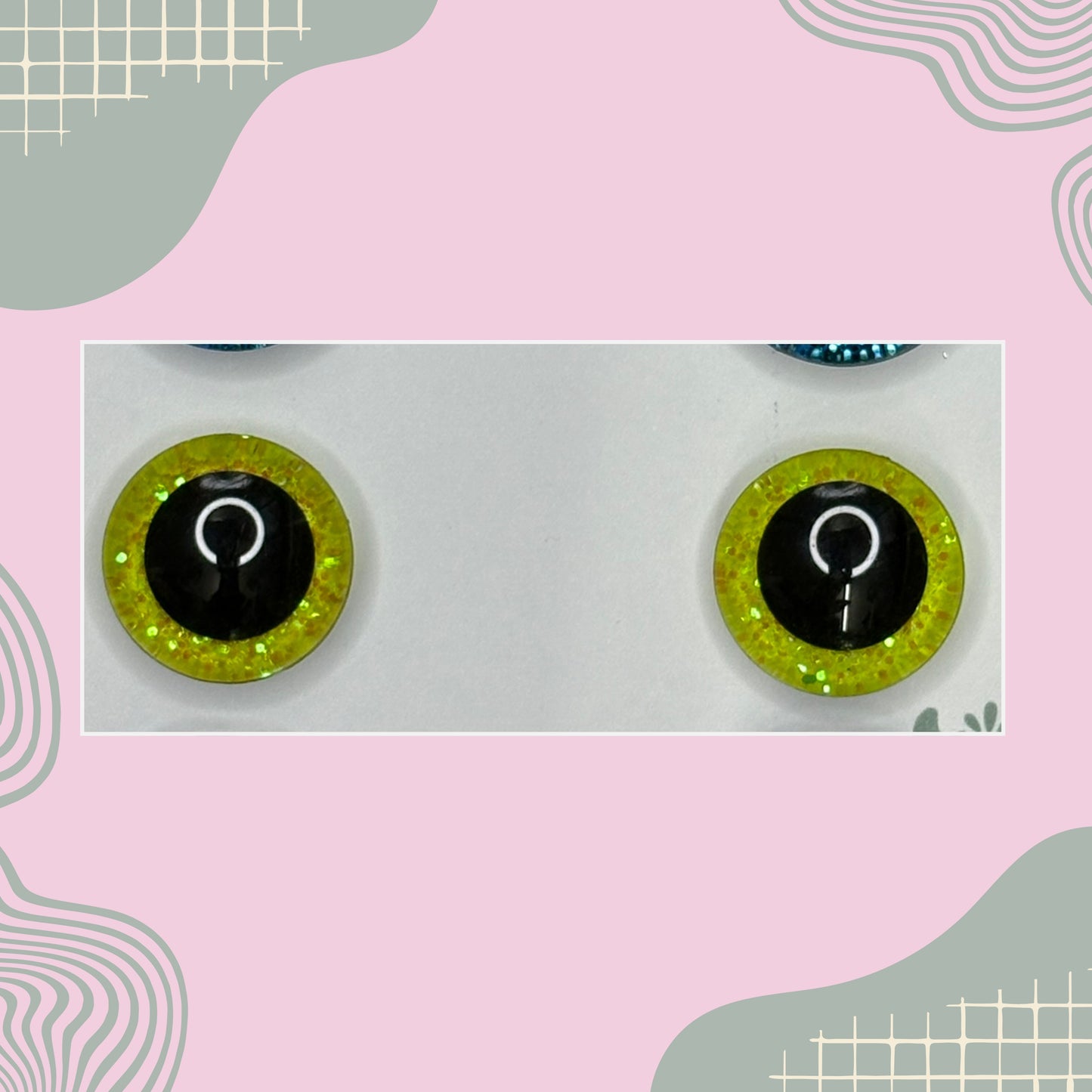Hand Painted Safety Eyes Neon Collection, Centered Pupil 20mm - 35mm