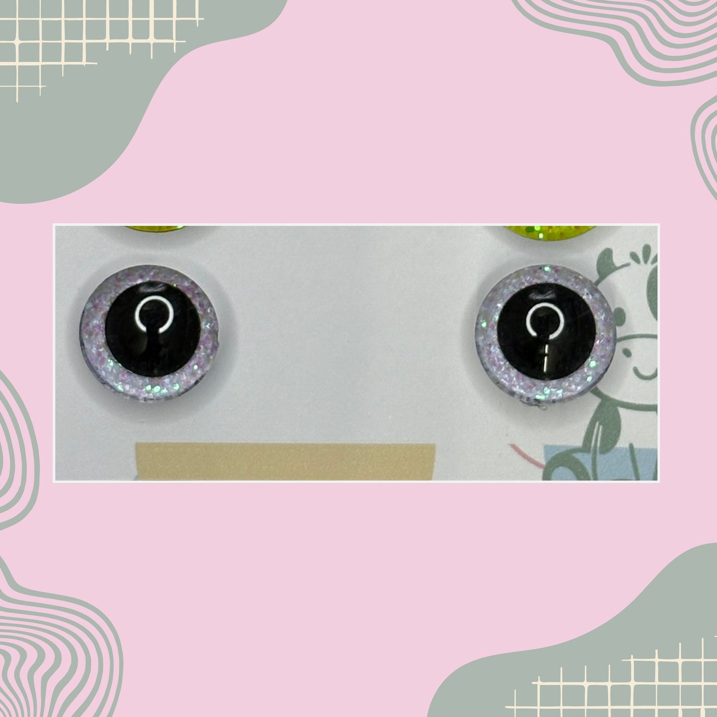 Hand Painted Safety Eyes Neon Collection, Centered Pupil 20mm - 35mm