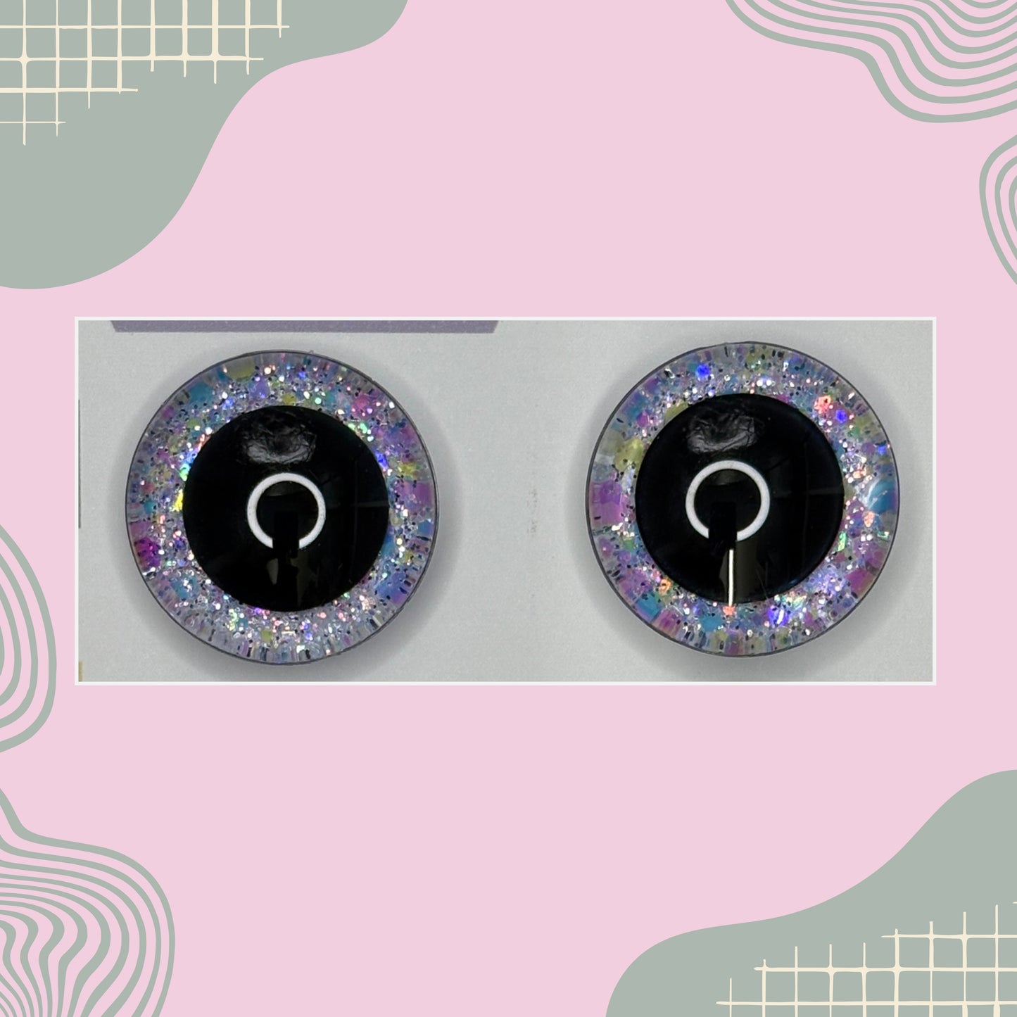 Hand Painted Safety Eyes Pastel Collection, Centered Pupil 20mm - 35mm