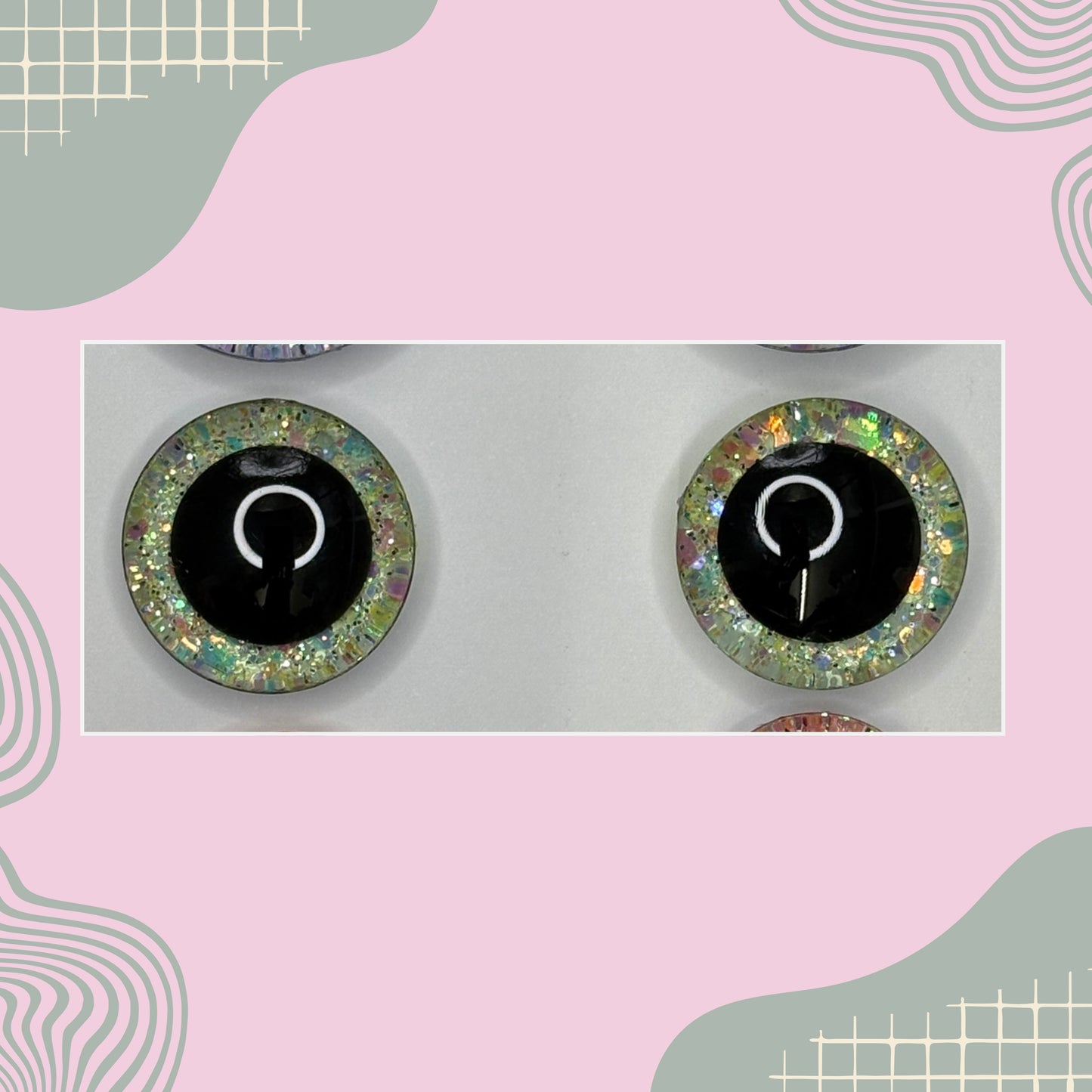 Hand Painted Safety Eyes Pastel Collection, Centered Pupil 20mm - 35mm