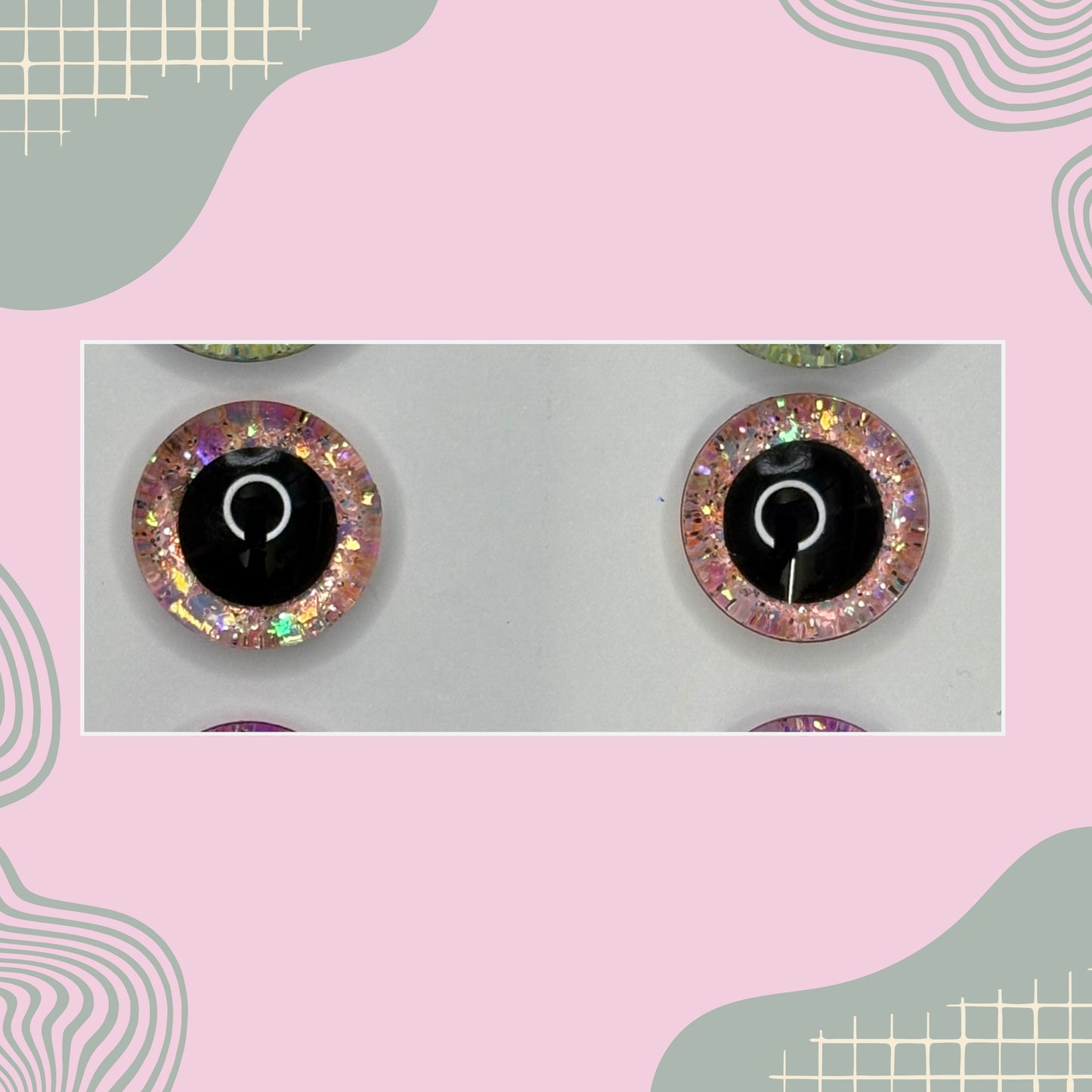 Hand Painted Safety Eyes Pastel Collection, Centered Pupil 20mm - 35mm