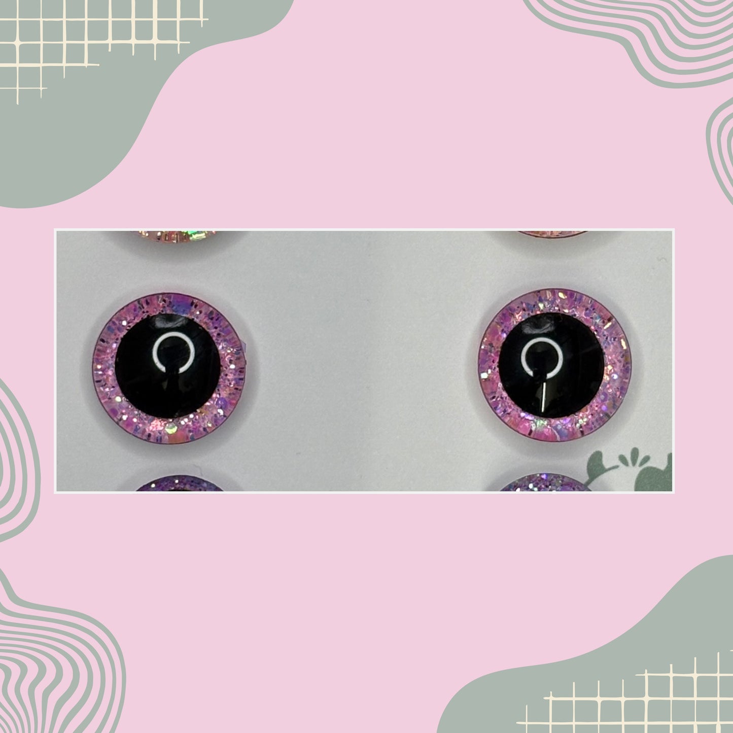 Hand Painted Safety Eyes Pastel Collection, Centered Pupil 20mm - 35mm