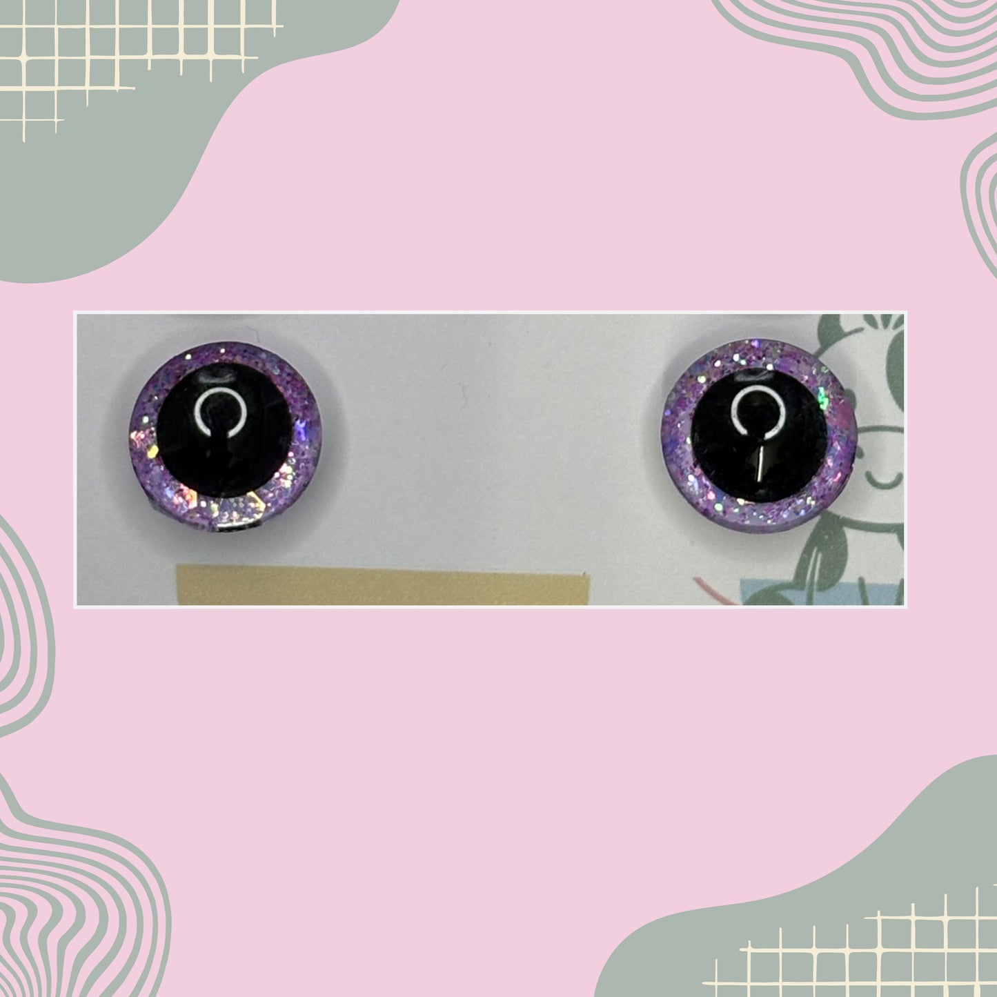 Hand Painted Safety Eyes Pastel Collection, Centered Pupil 20mm - 35mm